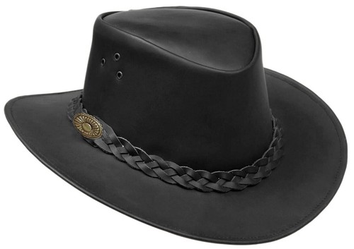 Genuine leather hat western - leather,
