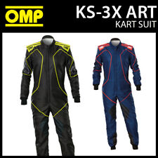 2025 OMP KS-3X ART Karting Suit Black/Yellow Design FIA 8877-2022 Go-Kart Racing