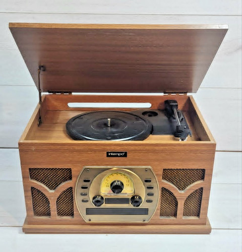 Intempo wooden retro record - wooden,