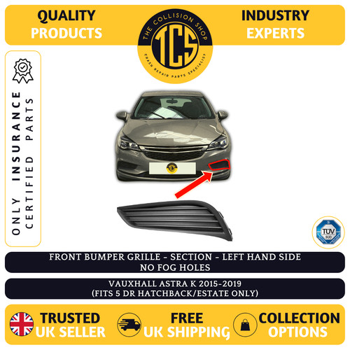 Front bumper grille section - front,