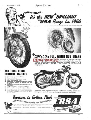 Original 1954 advert bsa - original,
