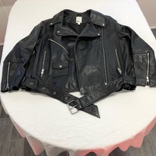 H&M black polyester faux