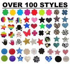 self adhesive nipple covers breast pasties festival fancy dress red back heart