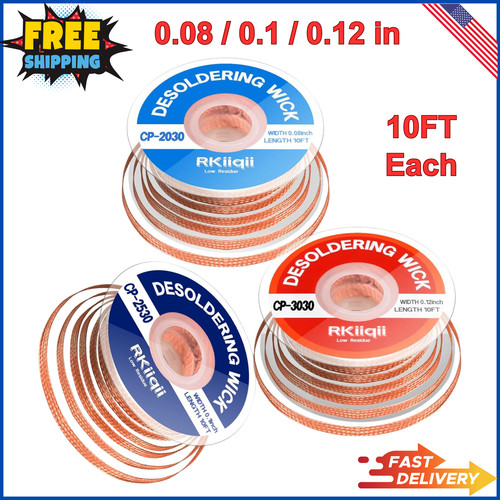 3pcs solder wick braid with - braid,