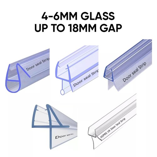 Shower door seal - shower, 4-6mm