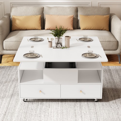 Extendable coffee table with - extendable,