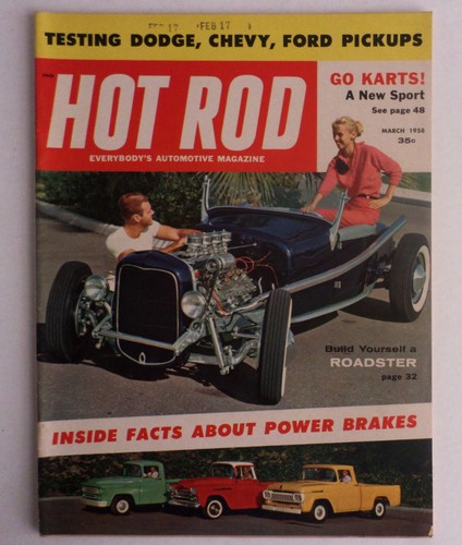 Hot rod magazine 1958 - hot, march