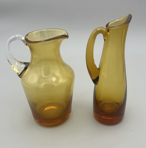 Amber glass small vintage - amber,