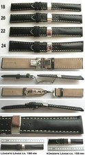 Folding Clasp Watch Strap for Pilot's Watch Chronograph Choice 18, 20, 21, 22, 24mm