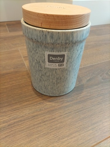 Denby halo speckle storage jar - halo,