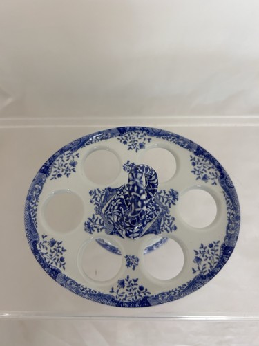 Spode blue italian oval egg - italian,