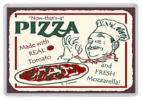 Pizza fridge magnet retro - fridge,
