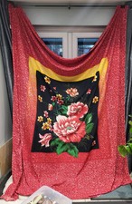 Large Red Floral Design Fabric