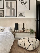 Moroccan Floor Cushion Beni Ouarain  - 100% Wool  Seating Pillow Footstool