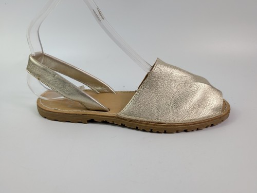 Avarca menorquina gold leather - avarca,