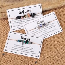 Natural Crystal Bracelet - 8mm Beaded Bracelet - Adjustable Gemstone Bracelet