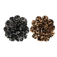 Leopard Print Flower Clip Brooch for Fashion Enthusiasts Dinner Party Accessory