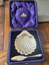 Silver Butter Dish And Knife