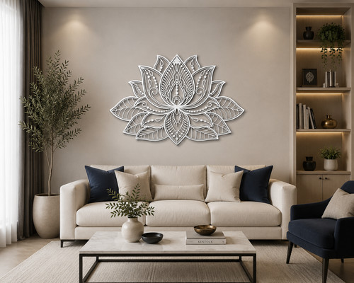 Lotus metal wall art - metal,