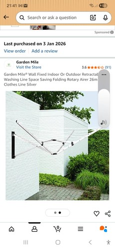 Wall mounted arm 26m - mounted, clothes