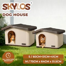 Skylos Dog House Winter Insulated Warm Pet Kennel Shelter Outdoor Small Medium