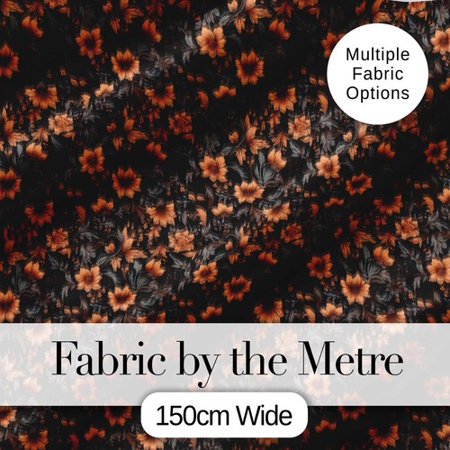 Vintage orange floral - orange, pattern