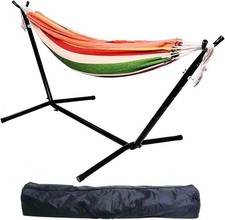 Red Double Hammock with Stand