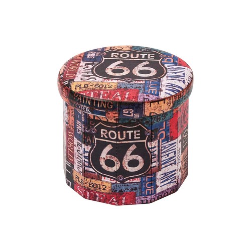 Folding storage ottoman round - ottoman,