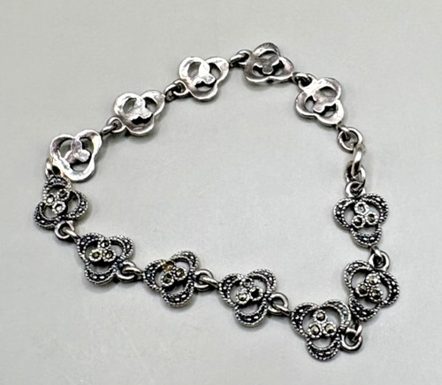 Floral link marcasite - floral,