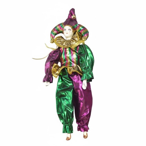 Porcelain clown doll - porcelain,