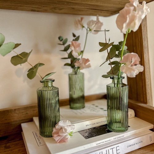 Set pressed glass bottle - set,