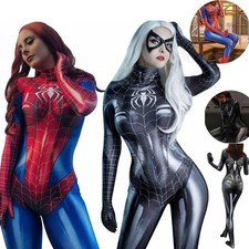 Spiderman Women's Girls Jumpsuit Cosplay Costume Tights Bodysuit Party New