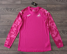 BNWT SWANSEA CITY FOOTBALL SHIRT JERSEY 2019 2020 GOALKEEPER HOME PINK SZ MEDIUM