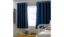 Argos Home Kids Blackout Eyelet Curtains 2-Panels 168x228cm Blue For Home Decor