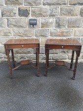 Pair Mahogany Chippendale Style Sofa Tables