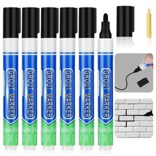 6PCS Grout Pen, Dark Grey Tile Paint Marker, Tiles Grout Pen Wall Repair Pens