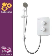 Gainsborough Slim Mono Electric Shower White 1 Spray Handset Bathroom 8.5 9.5kw