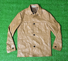 Zara Mens Tan Leather Jacket