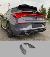 2 Gloss Black Rear Bumper Side Splitter Blade for CUPRA LEON