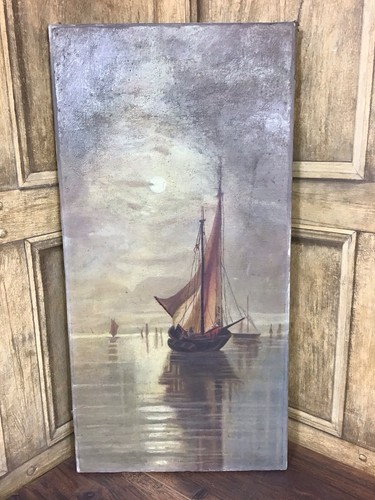 Antique oil painting - oil,