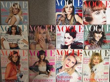 Vogue UK British magazine bundle lot x11 2013 - Kate Moss Beyonce Claire Danes