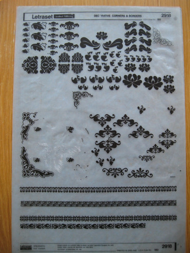 Letraset decorative - x,
