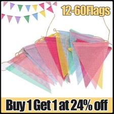 60 Triangle Flags Bunting