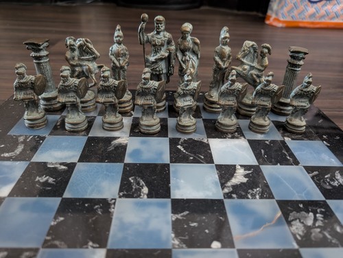 Greek roman chess set with - roman,