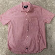 Abercrombie And Fitch Xl Shirt  Short Sleeve Red White Cotton