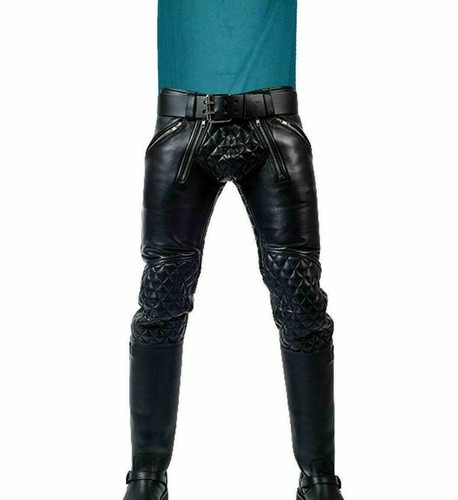 Mens leather leder - leder, jeans