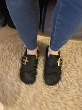 Zara  Black Clogs Cowhide 6/39