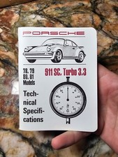 PORSCHE 911SC, Turbo 3.3 78,79,80,81 Models Technical Specifications