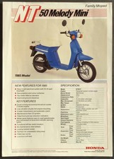 HONDA NT50 MELODY MINI Family Moped Sales Specification Leaflet 1985