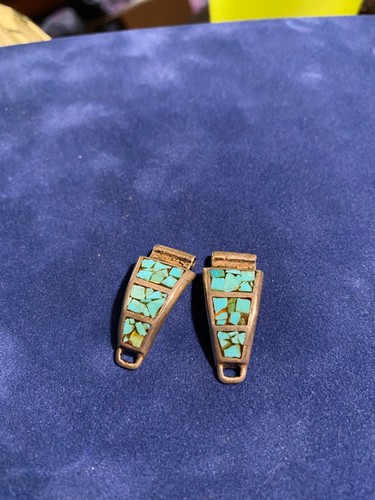 Silver and turquoise inlay